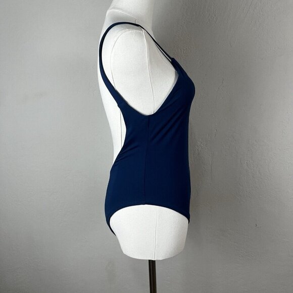 NEW Vitamin A Swimwear Leah One Piece Bathing Suit Ink Navy Blue Size Large - Picture 6 of 9